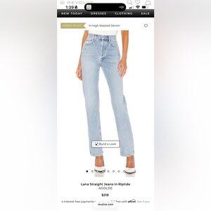 AGOLDE Revolve Women's Straight Leg Jeans in Light Blue